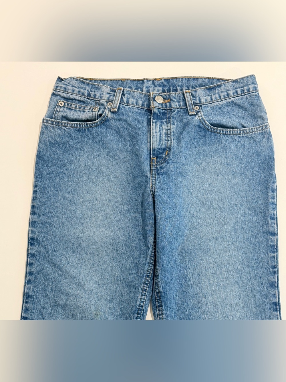 Vintage Polo Ralph Lauren Low Rise Flare Jeans Size 9/10 Y2K Raw Hem - Picture 4 of 8